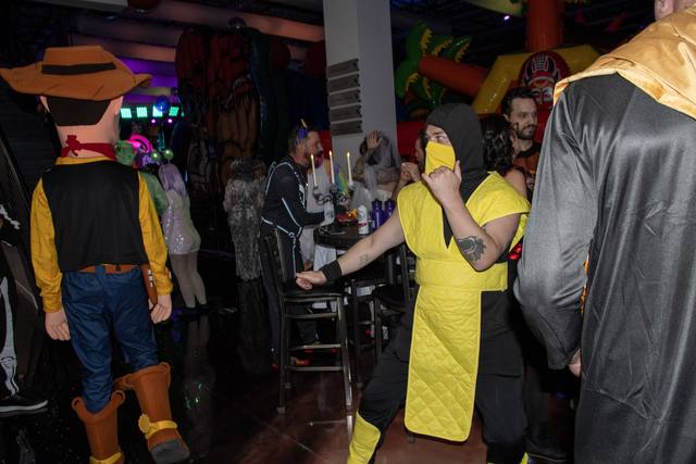 Halloween night 2025 at Bounce Empire, the Coloween takeover of the indoor inflatable park