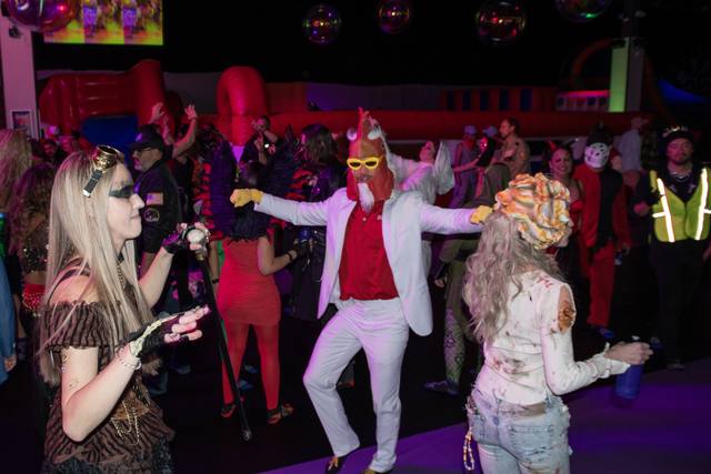 Costumes and crowd at Coloween 2025, the 18th annual Coloween at Bounce Empire