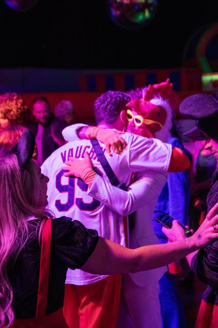 Halloween night 2025 at Bounce Empire, the Coloween takeover of the indoor inflatable park