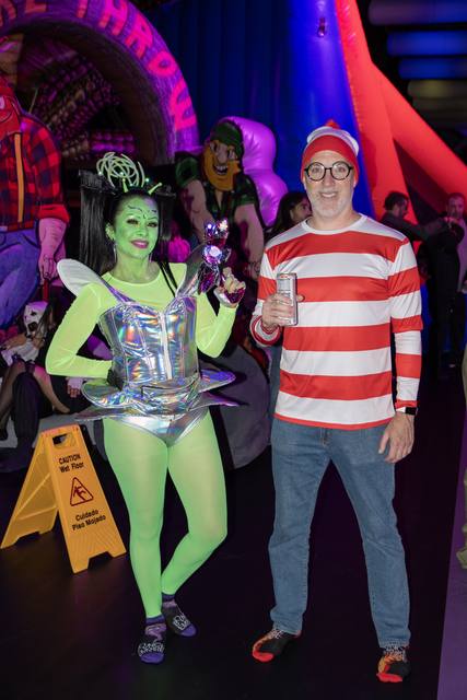 Costumes and crowd at Coloween 2025, the 18th annual Coloween at Bounce Empire