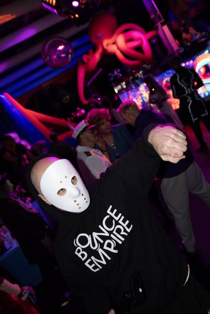 Costumes and crowd at Coloween 2025, the 18th annual Coloween at Bounce Empire