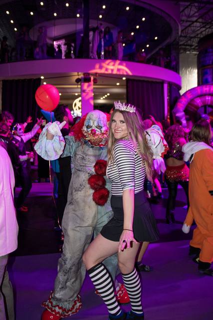 Halloween night 2025 at Bounce Empire, the Coloween takeover of the indoor inflatable park