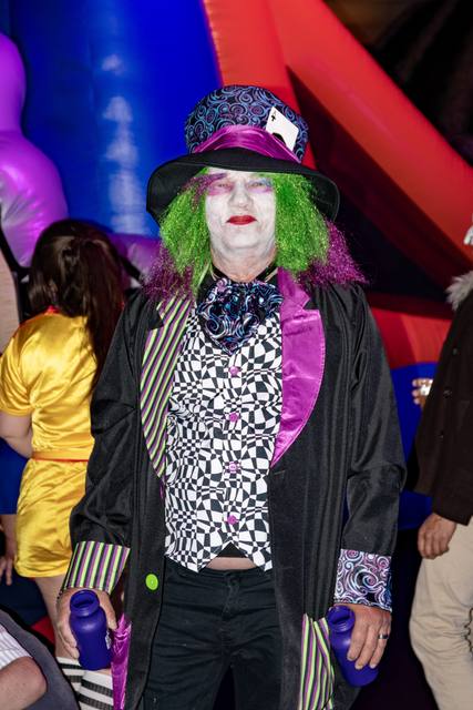 Halloween night 2025 at Bounce Empire, the Coloween takeover of the indoor inflatable park
