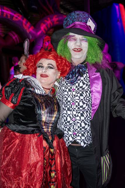 Costumes and crowd at Coloween 2025, the 18th annual Coloween at Bounce Empire