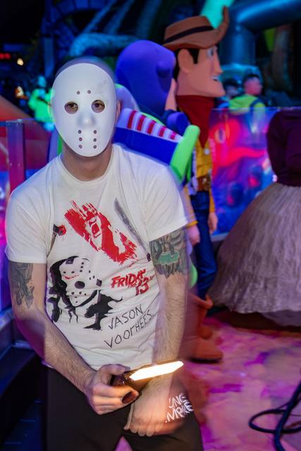 Halloween night 2025 at Bounce Empire, the Coloween takeover of the indoor inflatable park