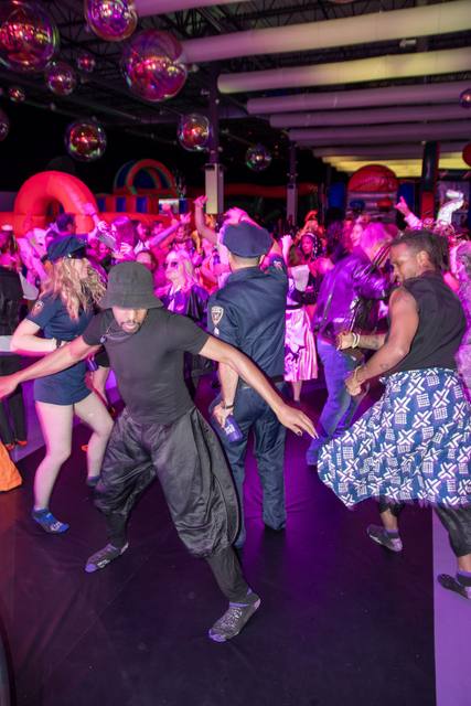 Halloween night 2025 at Bounce Empire, the Coloween takeover of the indoor inflatable park
