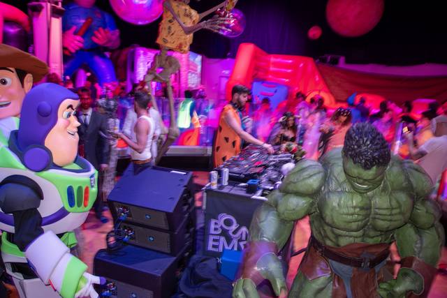 Halloween night 2025 at Bounce Empire, the Coloween takeover of the indoor inflatable park