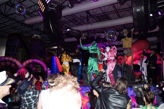 Costumes and crowd at Coloween 2025, the 18th annual Coloween at Bounce Empire