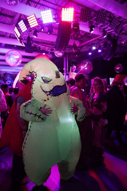 Costumes and crowd at Coloween 2025, the 18th annual Coloween at Bounce Empire