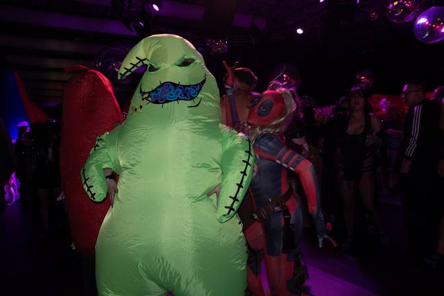 Halloween night 2025 at Bounce Empire, the Coloween takeover of the indoor inflatable park