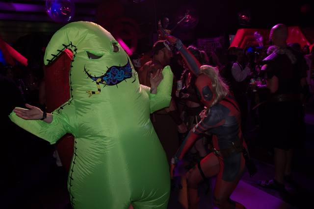 Costumes and crowd at Coloween 2025, the 18th annual Coloween at Bounce Empire
