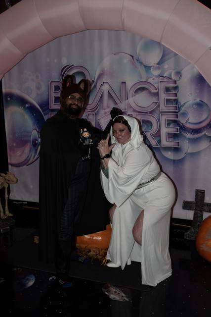 Halloween night 2025 at Bounce Empire, the Coloween takeover of the indoor inflatable park