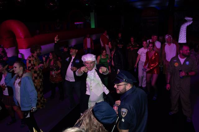 Halloween night 2025 at Bounce Empire, the Coloween takeover of the indoor inflatable park
