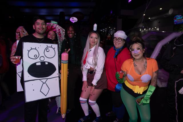 Costumes and crowd at Coloween 2025, the 18th annual Coloween at Bounce Empire